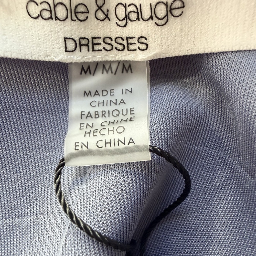 NWT Cable & Gauga Women's Gray Sleeveless Ruched Midi Dress Size M - Picture 7 of 8